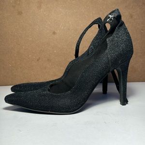 Black glitter - size 9.5 heels.  Christian Siriano for Payless